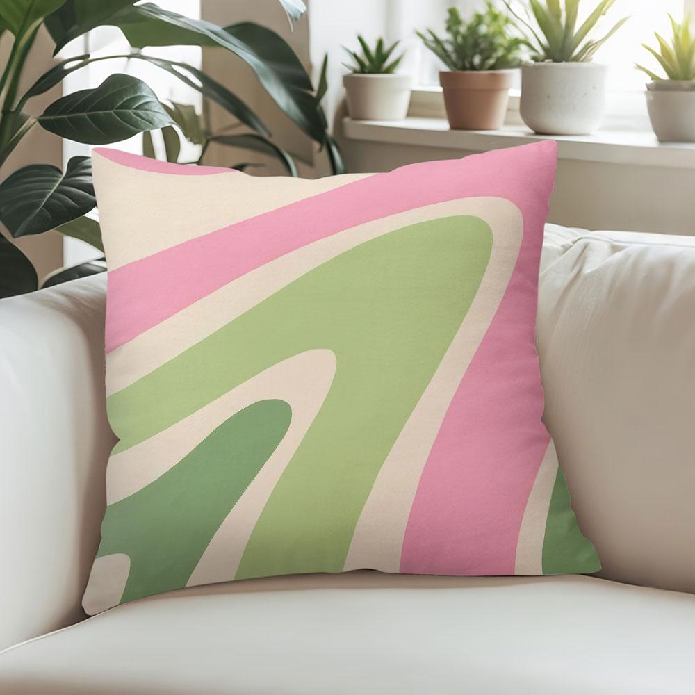 Candy Swirl Square Jacquard Pillow Cover for Sofa Office Waist Cushion Cover Home Decorative Pillowcase