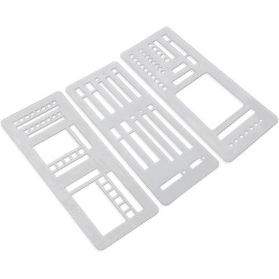 3Pcs/Set Manual Handmade Flexible Record Template Dot Grid Reusable Drawing and List Template Template Drafting Tool