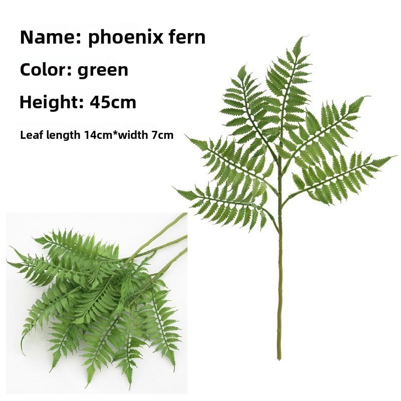Synthetic Fern Leaf Plant For Interior Decoration And Photography Scenes
