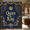 Gorgeous Crown & Royal Pattern Polyester Shower Curtain - Stylish Bathroom Decor, Classic & Elegant Bath Linen For Home