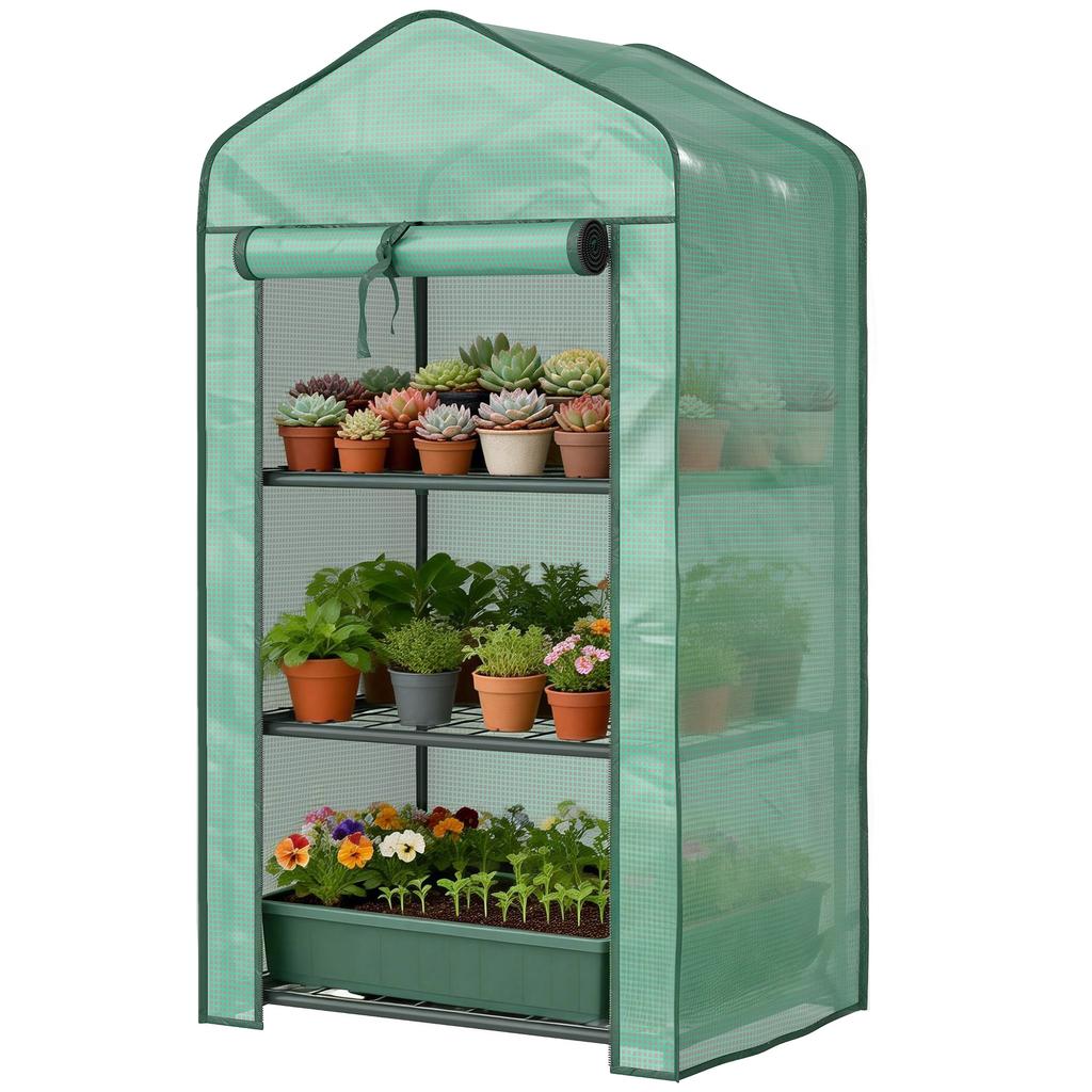 Three-Tier Mini Greenhouse - Green