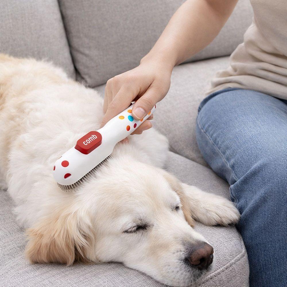 Portable Cat Hair Remover Comb Bear Shape Pet Hair Knotting Comb Cat Grooming Brush  Hair Removal