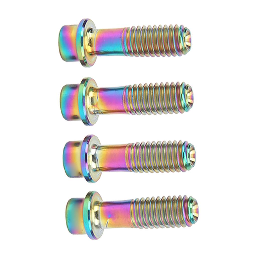 4Pcs Bike Brake Lever Fixed Screws M6x18mm Titanium Alloy Light Weight Bike Screws Mountain Bike Accessories Colorful