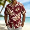 Hawaiian Floral Short-Sleeve Shirt, Ideal for Summer Beach