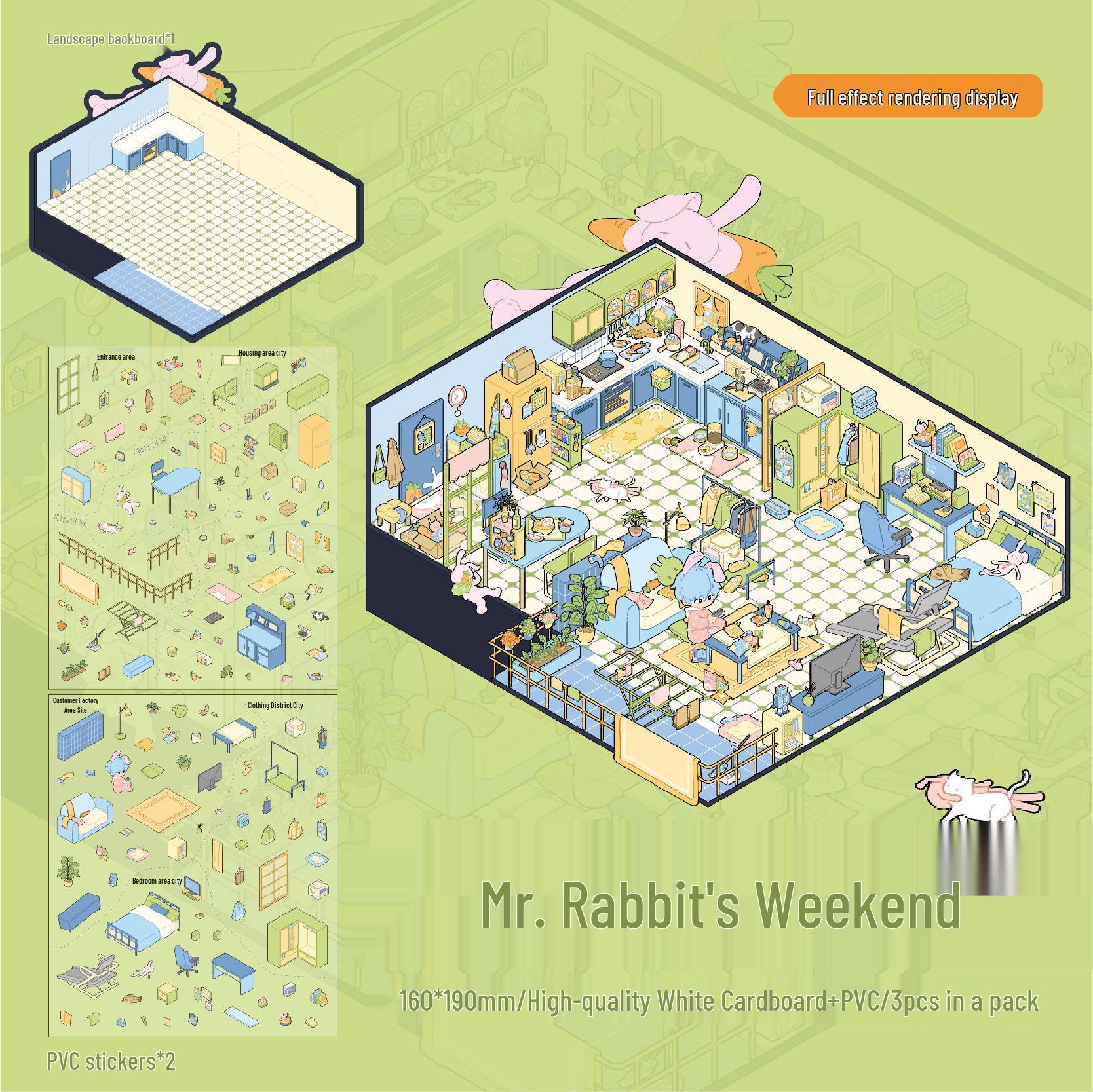 

Mr. Paper Miniature Diorama Stickers: 3D Home Theater & Fun Scene for Kids Journals
