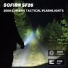 sofirn SF26 LED Handheld High 2000 5 Modes of IPX8 Ideal for Disaster Power and Also for Hiking and Camping Flashlight, Powerful, Military-Grade,