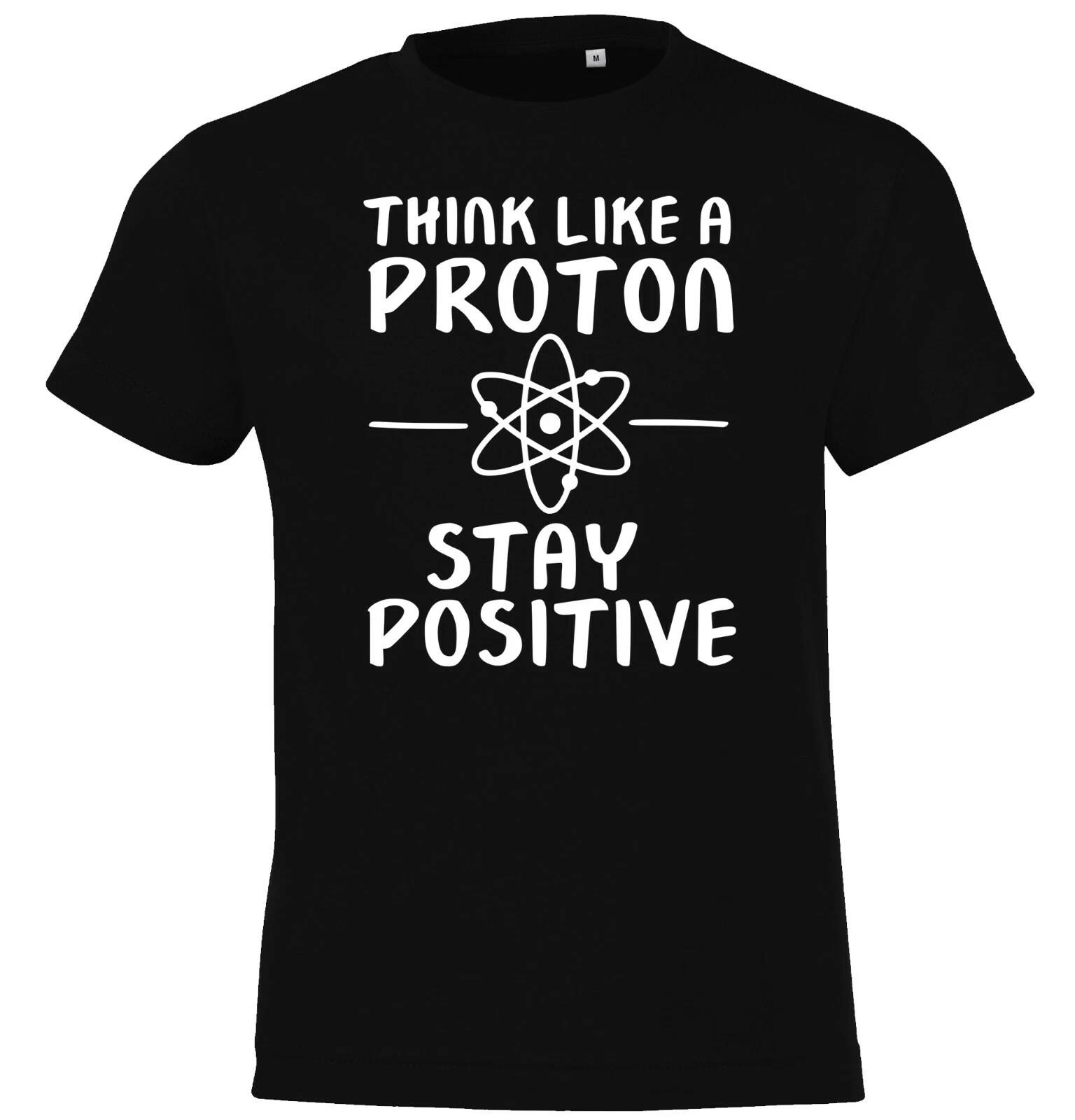 Youth Designz Kids kids boys T-Shirt Proton Stay Positive Big Bang Funny Saying Print 120