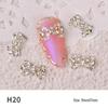 Japanese Style Rhinestone and Pearl Bow Nail Art Accessories