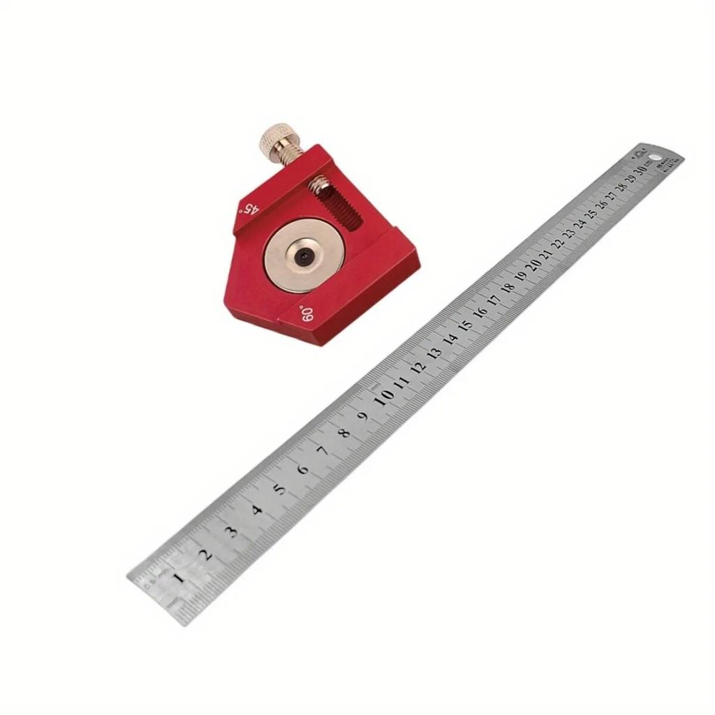 45/90 Grad Stahllinealbegrenzer Tragbarer Positionierungsblock Anschlag Festes Werkzeug Aluminiumlegierung Stahllinealblock