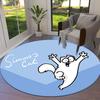 Simon'S Cat Cartoon Round Area Rug,Carpet Rug for Living Room Bedroom Sofa Playroom Decor,Non-slip Floor Mat Q0041