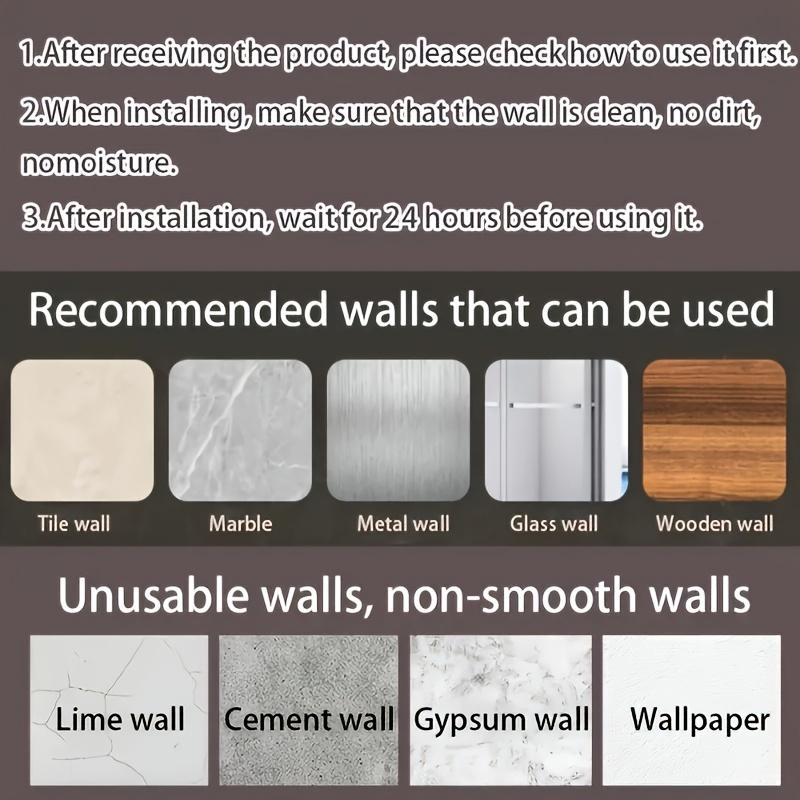 1pc Space-Saving Wall-Mounted Storage Rack, Suitable for Bathroom and Kitchen - Durable Plastic Shampoo, Shower Gel & Accessories Organizer