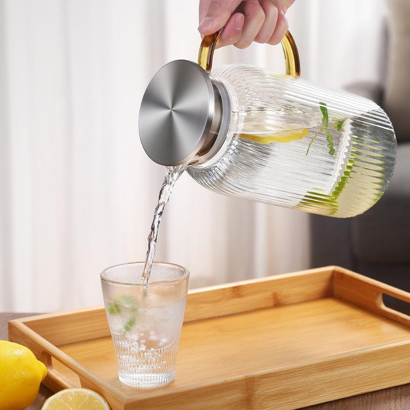 2025 Heat-Resistant Glass Kettle Set – Large Capacity Cold Water & Juice Jug
