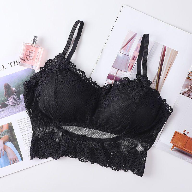 Korean Style Lace Wireless U-Back Camisole Bustier Bra for Women and Students