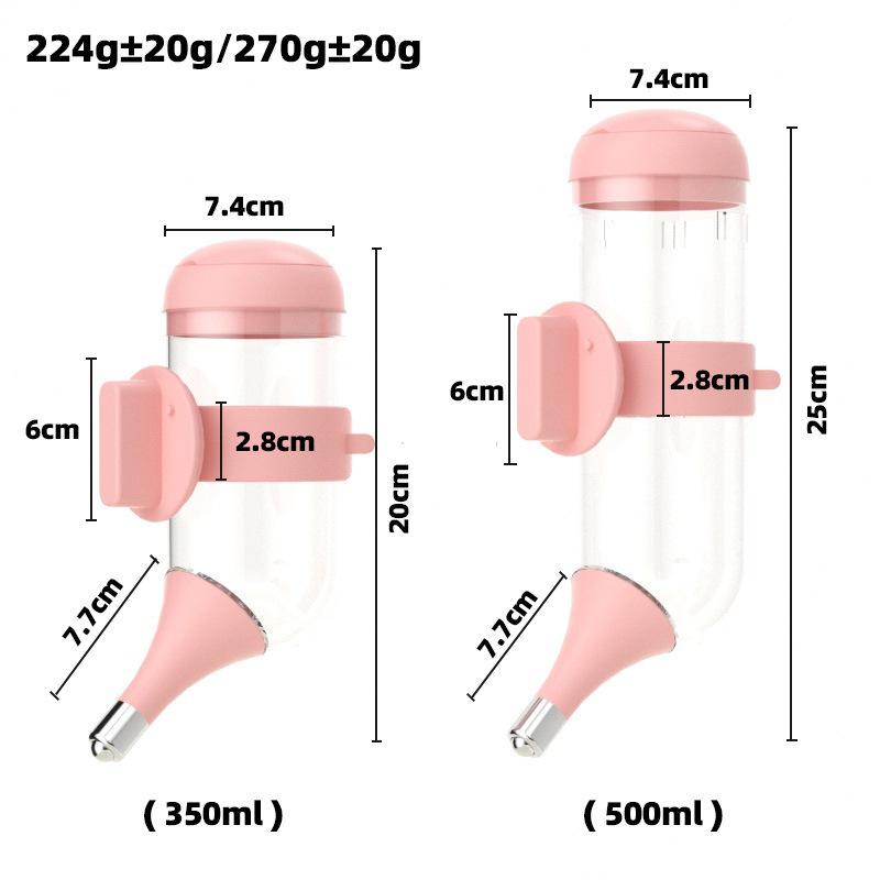 New pet water dispenser, hanging large-capacity automatic water dispenser for cats and dogs, water nozzle for dog cage, hanging water bottle