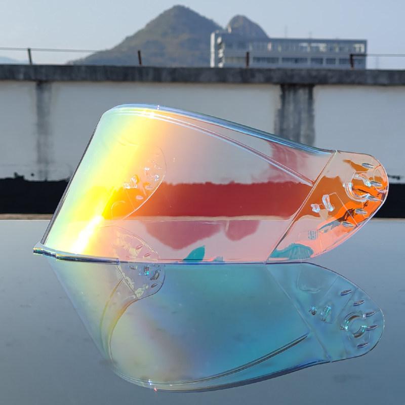 ORZ+966+helmet Lens+transparent+brown+silver Plated+colored+iridescent Mirror