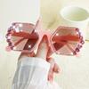Rhinestone Sunglasses for Women Vintage Lovely Retro Oversized Eyeglasses Party Nightclub Decoration Halloween Christmas Gift