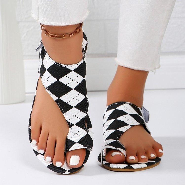

2025 New Women Sandals Summer Flats Clip Toe Sandals Beach Designer Sandals Casual Shoes for Women Flip Flops 42 чёрный