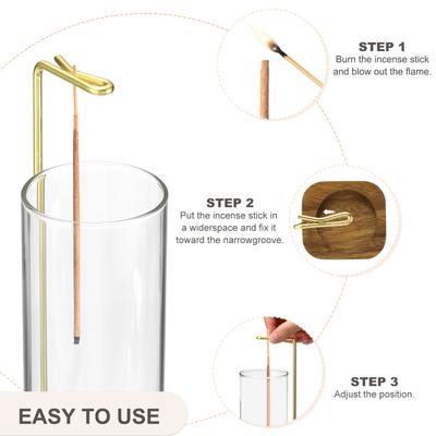 Incense Holder Modern Incense Burner with Removable Glass Ashes Catcher Incense Sticks Base for Room Decor Yoga Meditation