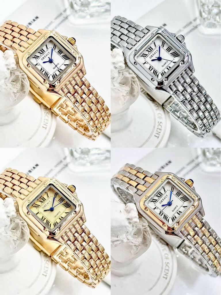 GREALY Retro Classic Waterproof Women's Square Quartz Watch