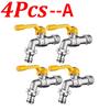 1-4pcs 4/6'' Garden Hose Brass Tap Faucet One Into Two Out 4 Points All Copper Faucet for Outdoor Garden Balcony Hose Connector
