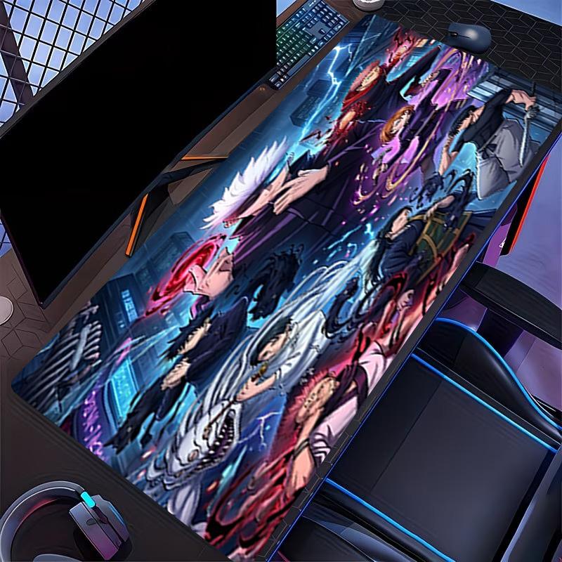 Podložka pod myš s potiskem Jujutsu Kaisen, pro podložku pod klávesnici, podložka pro notebook PC pro kancelářské domácí použití, dekorace stolu, perfektní dárek k narozeninám pro hráče