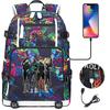 Kaiju No. 8 Printed USB Port Backpack Youth Student School Bag Large Capacity Travel Daypack
