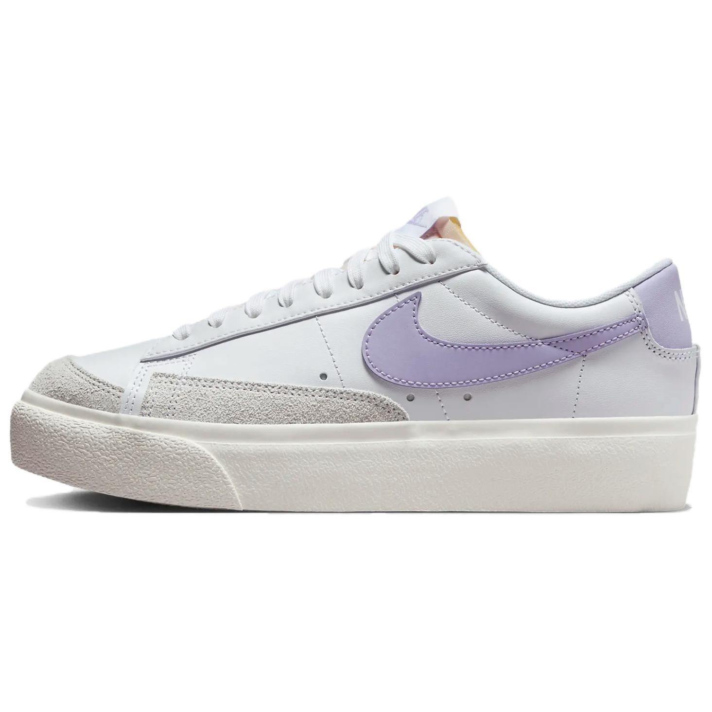 (WMNS) Nike Blazer Low Platform White Lilac Bloom Women s DJ0292-114 EU 38