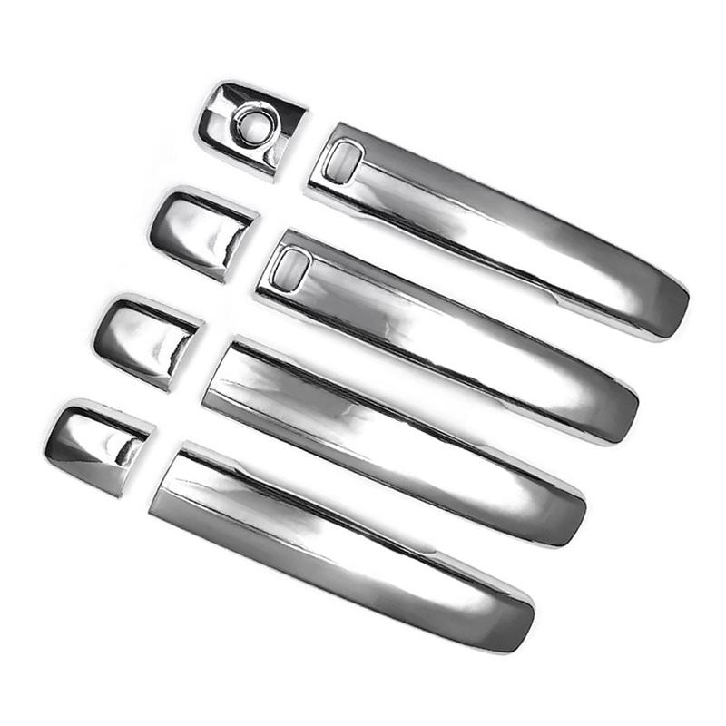 Car Side Smart Door Handle Cover Trim Set Fit for Infiniti G25 G35 G37 Sedan 2009 2010 2011 2012 2013 Bright Silver ABS