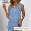 Kadın Moda Günlük Kolsuz Kare Yaka Bluzlar & Gömlekler