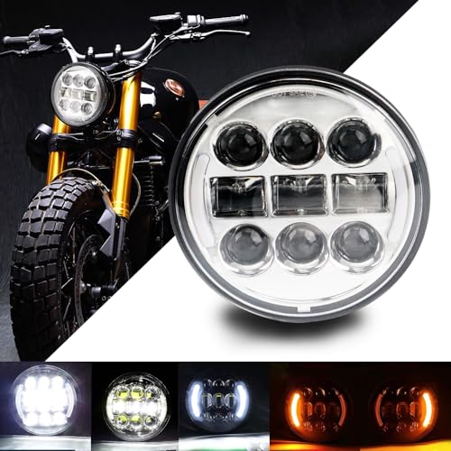 

Светодиодная фара Chelhead Silver для мотоцикла Harley Davidson 5,75 , 45 Вт, желтый/белый переключатель указателя поворота с кольцом Dyna Wide Glide FXDWG Sportster