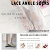 Unsichtbare Bootssocken für Damen im Sommer, geometrisches Muster, Spitze, Blumenbesatz, Strick, atmungsaktive Söckchen aus Spitze