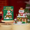 Regali di Natale Serie Micro Blocchi da Costruzione Babbo Natale Renna Puzzle Mattoncini da Assemblare Decorazione da Tavolo Giocattoli Bambini