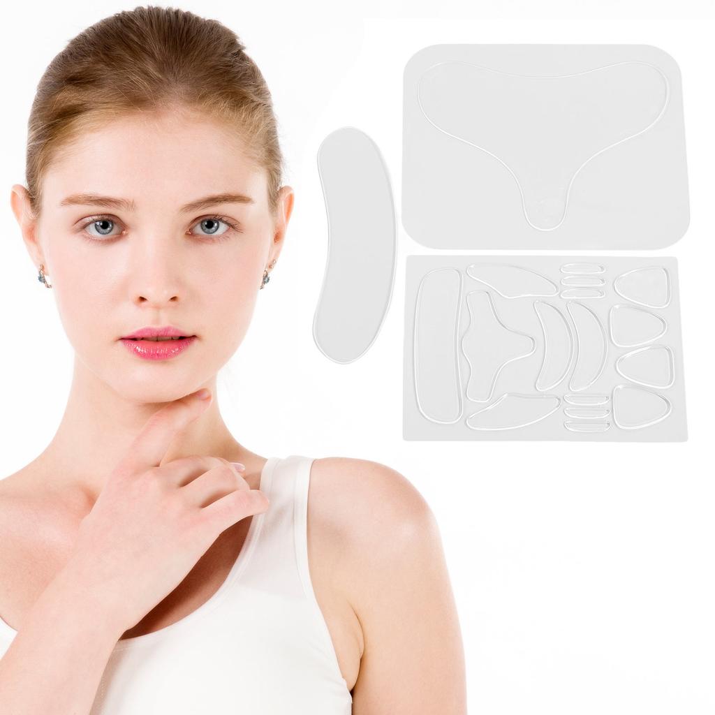18pcs Facial Wrinkle Reducer Patch Smoothing Silicone Forehead Wrinkle Patch for Under Eye