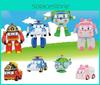 Set Completo di 4 Pezzi Robocar Poli Ambe Roy Helly Giocattoli Trasformabili per Bambini Decorazione di Pasqua