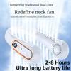 8000mAh USB Hanging Neck Fan Portable Bladeless Mini Rechargeable Mute LED Digital Display Electric Fans Air Cooler New Neck fan