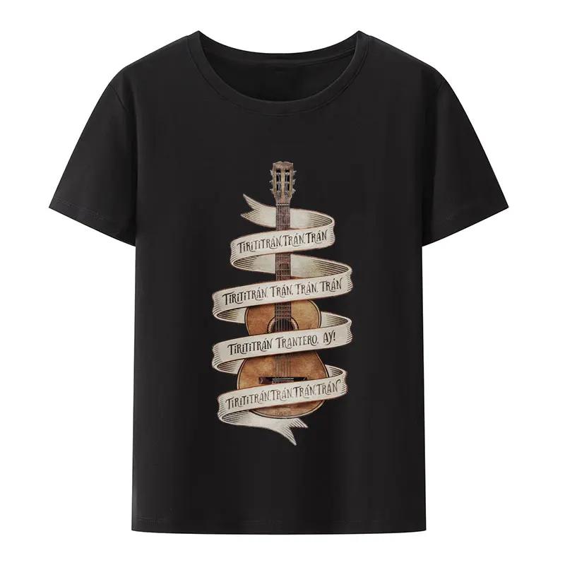 

Fun Tshirts Featuring Spanish Guitar Designs FlaUnisexgo Tiretitran Trendy Hiphop Streetwear Shortsleeved Casual TopsY2K Top S