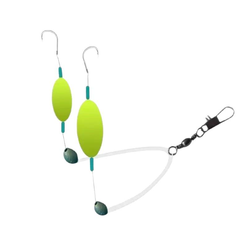 Enhanced Bottom-Fishing Double-Hook Rig with Iseni Hooks for Large European Carp