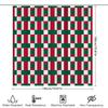 Plaid Waterproof Shower Curtain Rectangular Checkered Bath Mat Decor For Home Bathroom Decoration In Red Green Colors (White Rec