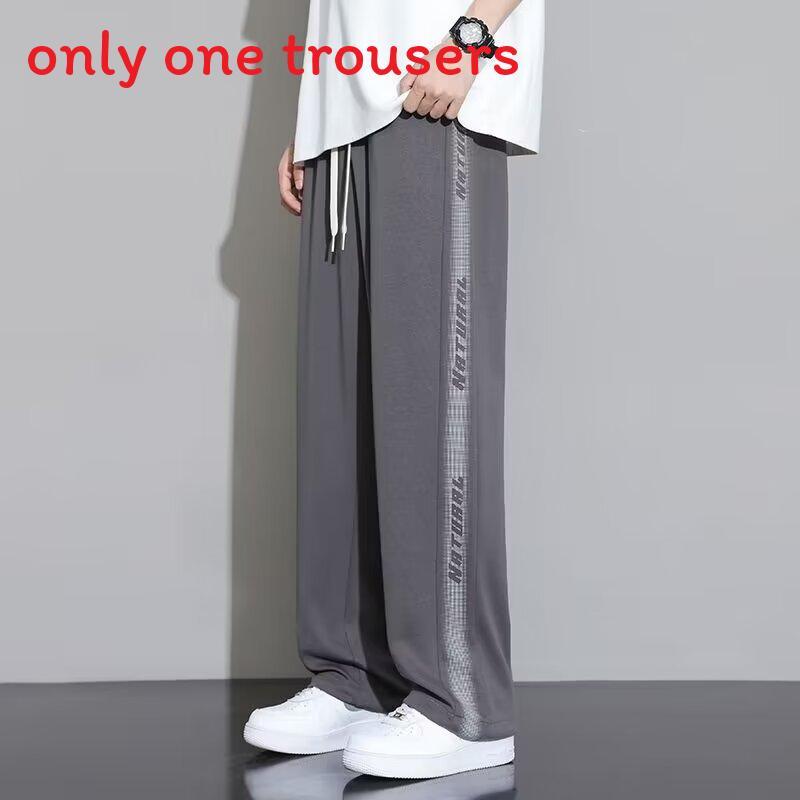 Streetwear Mens Casual Pants With Polyester Blend And Drawstring Closure For Summer Youth Fashion