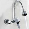 Wall Mounted Cold Hot Mixer Tap Single Handle 2 Modes Spray Sink Faucet Kitchen Faucets Double Control Bathroom Faucets