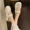 Baotou slippers wear women's woven shoes with one foot on the outside 2025 new breathable mesh heightening pearl Birkencool slippers