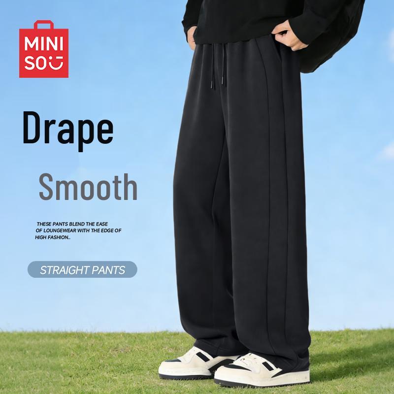 MINISO Men s Spring Autumn Relaxed Fit Straight-Leg Casual Pants 2XL