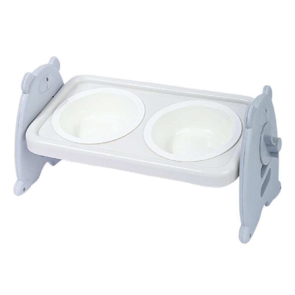 

Нескользящая миска для кошачьего корма и воды, наклон 15°, приподнятая миска-кормушка для питомца, аксессуары для собак Grey Style A