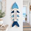 Wall Thermometer Analog Nautical Fishes with Centigrade and Fahrenheit Scale Coastal for