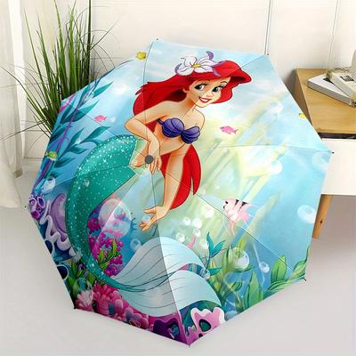 Mermaid, Underwater Automatic Opening and Closing Umbrella, Compact Travel Umbrella, Lightweight and Portable, Suitable for Beach Commuting