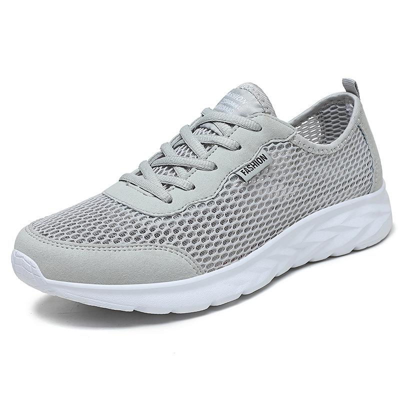 

Мужские повседневные спортивные дышащие кроссовки Air Mesh для бега для мужчин, легкие, удобные, летняя обувь для отдыха на открытом воздухе 46 серый