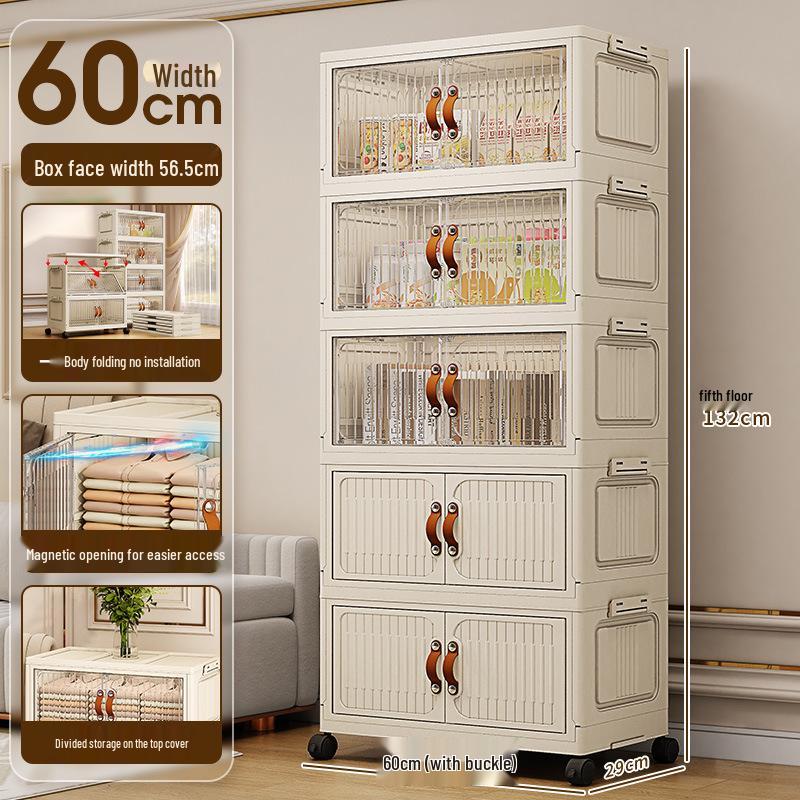 Thickened Foldable Multilayer Plastic Baby Wardrobe and Clothes Storage Cabinet