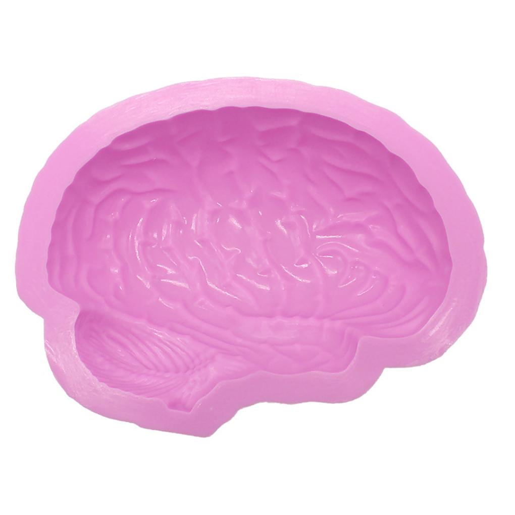 Human Brain Shape Pan Baking Silicone Halloween Cake Mold Pudding Jello Dessert Bread Mold