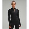 Merino Wool Blend Base Layer Half Zip Black