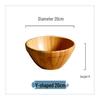 Creative Bamboo Wood Salad and Fruit Bowl for Dining and Restaurants